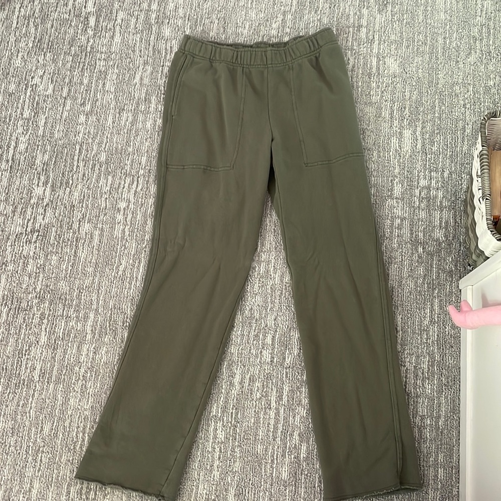 aerie green soft lounge pants